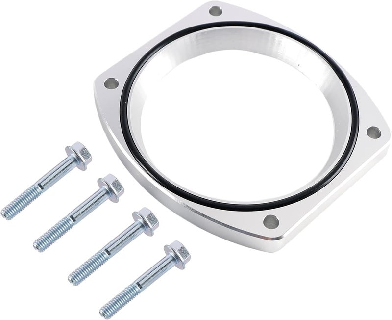 Bruce & Shark 102mm Aluminum Throttle Body Adapter Spacer Plate Kit Compatible with GM LS1 LS3 LSX LS Engine, With 4 Bolt & O-Ring - Image 1